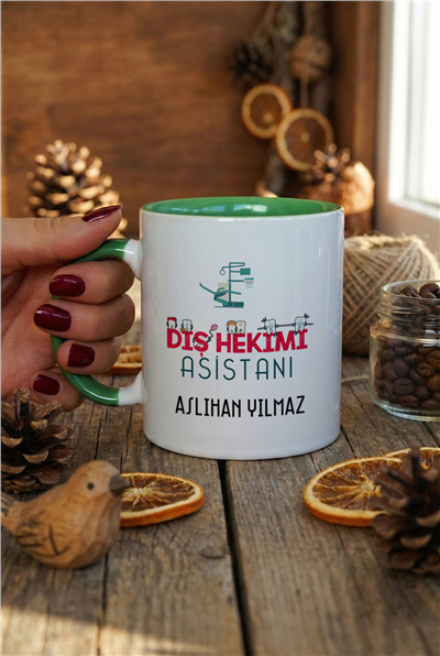 Diş Hekimi Asistanı Kişiye Özel Kupa Bardak Standart