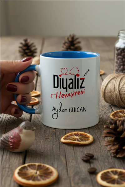 Diyaliz Hemşiresi Kişiye Özel Kupa Bardak Standart