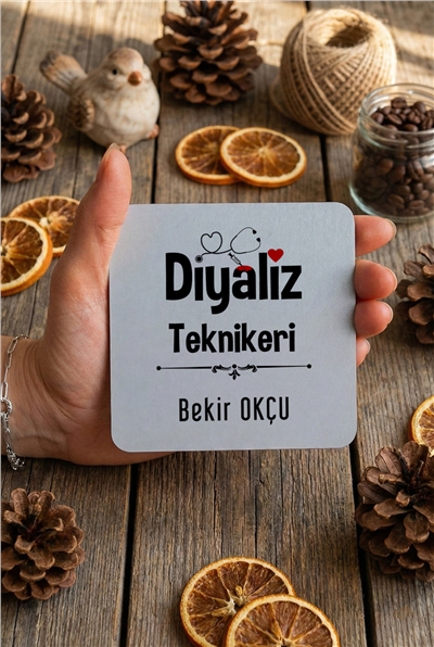 Diyaliz Teknikeri Kişiye Özel Bardak Altlığı