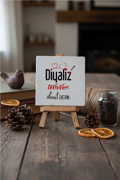 Diyaliz Teknikeri Kişiye Özel Dekoratif Taş İsimlik