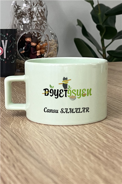 Diyetisyen Kişiye Özel Lüks Pastel Fincan
