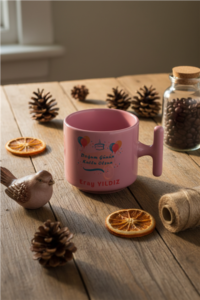 Doğum Günün Kutlu Olsun Kişiye Özel T Pastel Kupa
