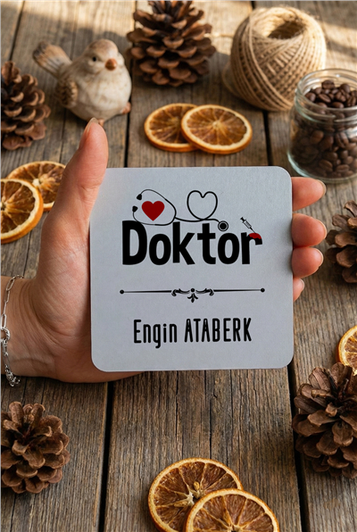 Doktor Kişiye Özel Bardak Altlığı