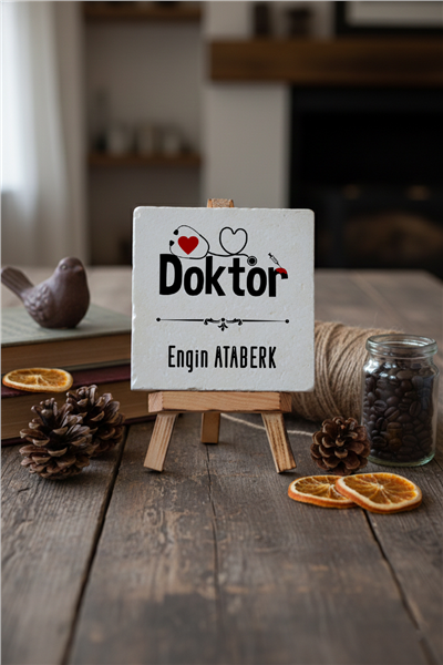 Doktor Kişiye Özel Dekoratif Taş İsimlik
