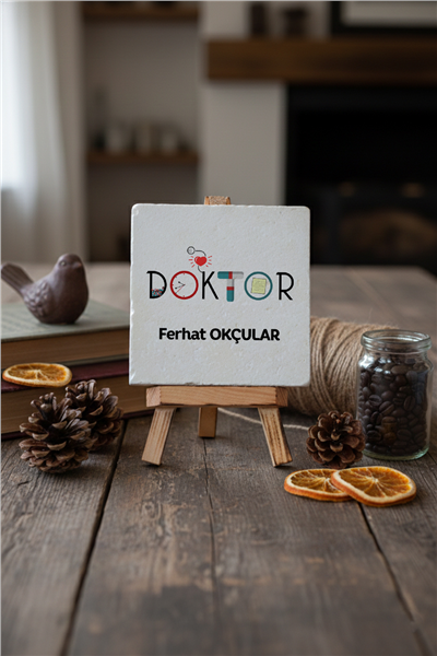 Doktor Kişiye Özel Dekoratif Taş İsimlik