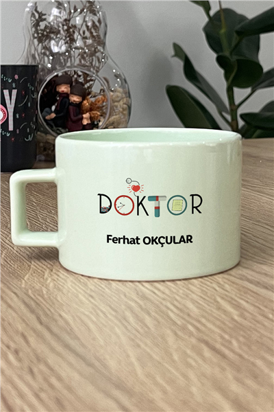 Doktor Kişiye Özel Lüks Pastel Fincan