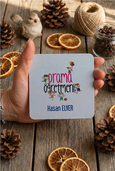 Drama Öğretmeni Kişiye Özel Bardak Altlığı