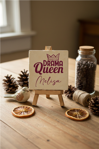 Drama Queen Kişiye Özel Dekoratif Taş İsimlik