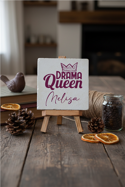 Drama Queen Kişiye Özel Dekoratif Taş İsimlik