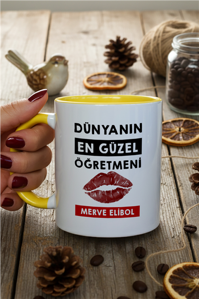 Dünyanın En Güzel Öğretmeni Kişiye Özel Kupa Bardak Standart