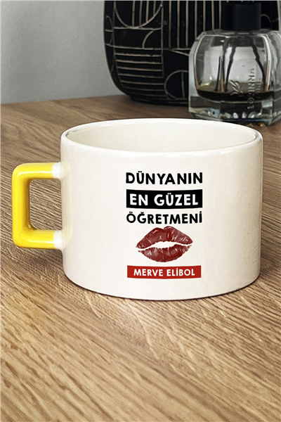 Dünyanın En Güzel Öğretmeni Kişiye Özel Lüks Fincan