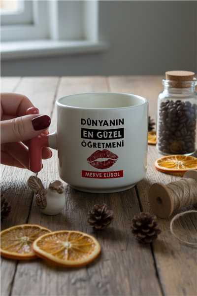 Dünyanın En Güzel Öğretmeni Kişiye Özel T Kupa