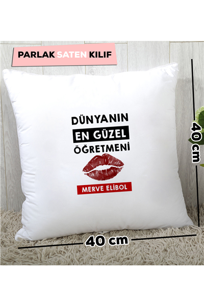 Dünyanın En Güzel Öğretmeni Kişiye Özel Yastık