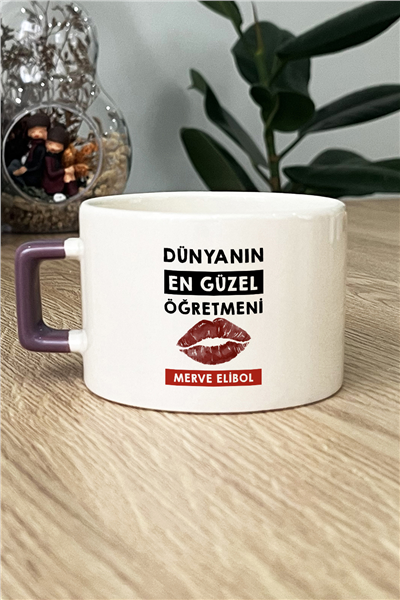 Dünyanın En Güzel Öğretmeni Kişiye Özel Lüks Fincan