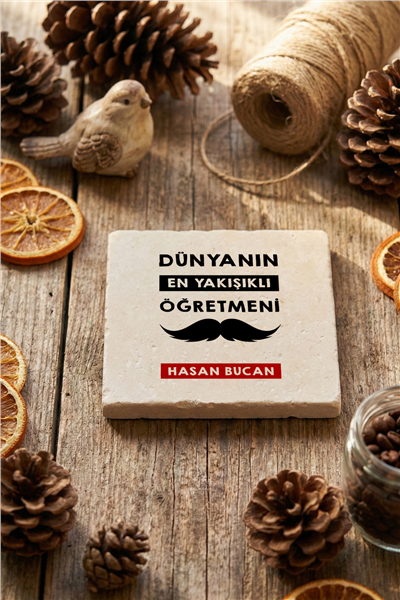 Dünyanın En Yakışıklı Öğretmeni Kişiye Özel Bardak Altlığı