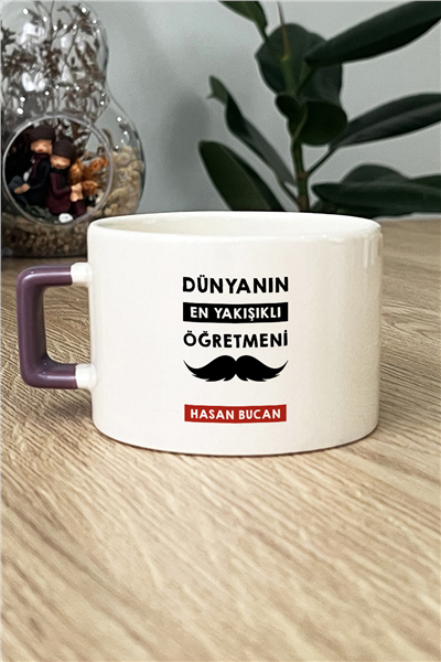 Dünyanın En Yakışıklı Öğretmeni Kişiye Özel Lüks Fincan