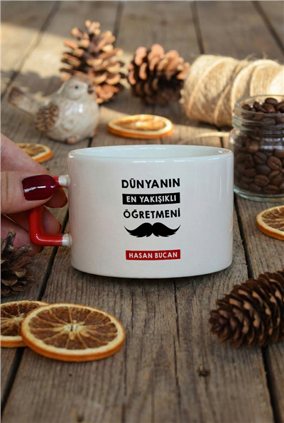 Dünyanın En Yakışıklı Öğretmeni Kişiye Özel Lüks Fincan