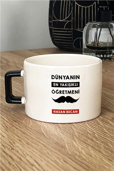 Dünyanın En Yakışıklı Öğretmeni Kişiye Özel Lüks Fincan