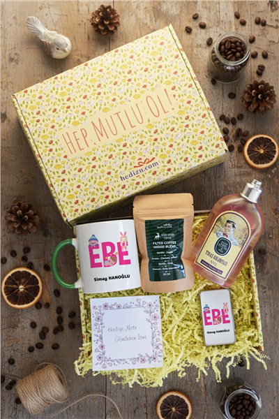 Ebe Hediye Kutusu - Kişiye Özel Kupa Standart, Traş Kolonyası, Çakmak, Filtre Kahve