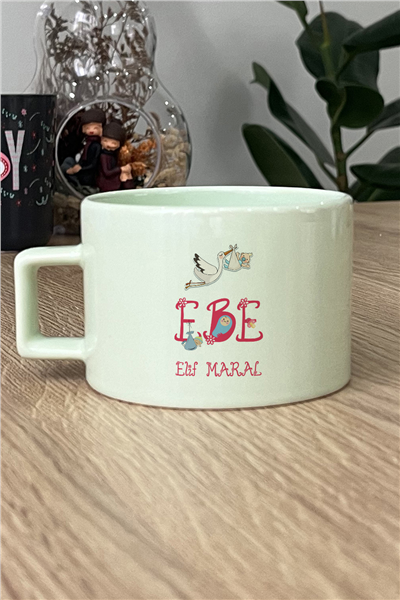Ebe Kişiye Özel Lüks Pastel Fincan