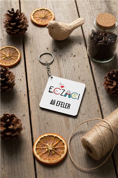 Eczacı Kişiye Özel Anahtarlık