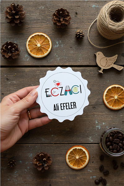 Eczacı Kişiye Özel Bardak Altlığı