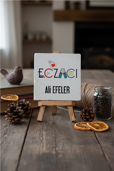 Eczacı Kişiye Özel Dekoratif Taş İsimlik