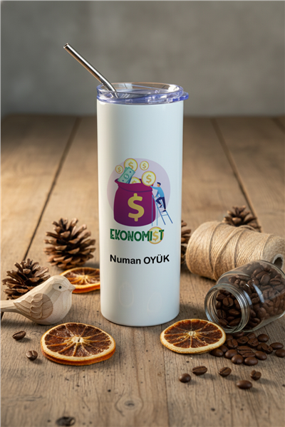 Ekonomist Kişiye Özel Pipetli Çelik Termos