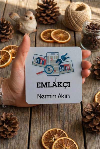 Emlakçı Kişiye Özel Bardak Altlığı
