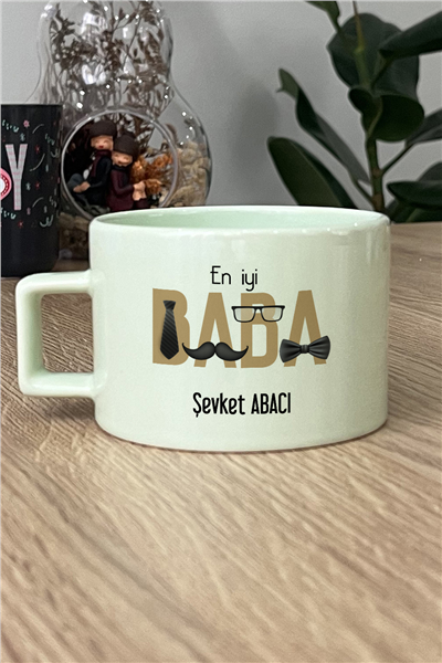 En İyi Baba Kişiye Özel Lüks Pastel Fincan