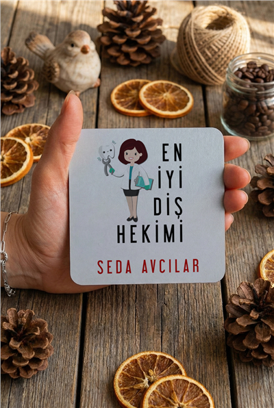 En İyi Diş Hekimi Kişiye Özel Bardak Altlığı
