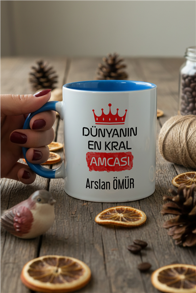 En Kral Amca Kişiye Özel Kupa Bardak Standart