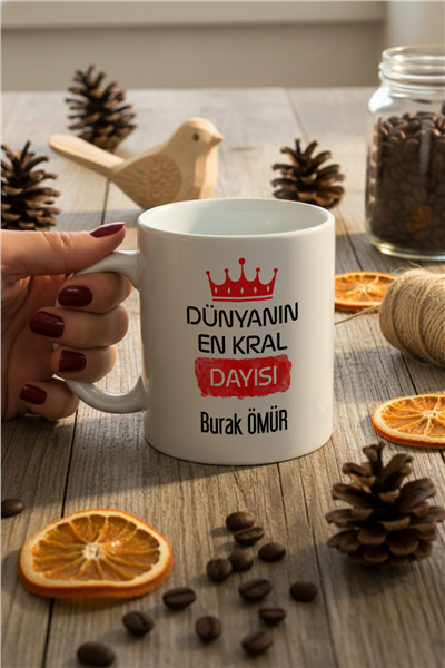 En Kral Dayı Kişiye Özel Kupa Bardak Standart