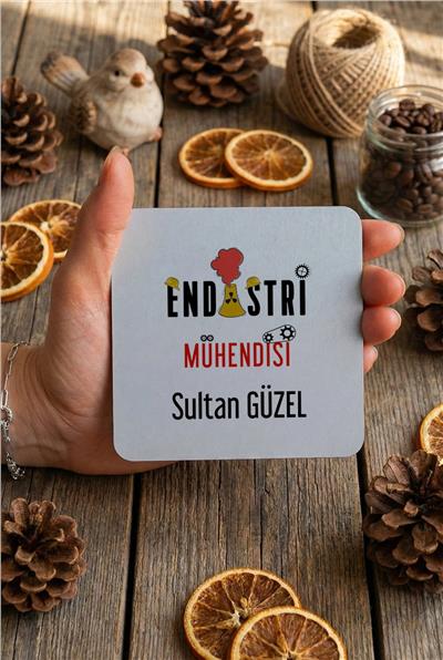 Endüstri Mühendisi Kişiye Özel Bardak Altlığı