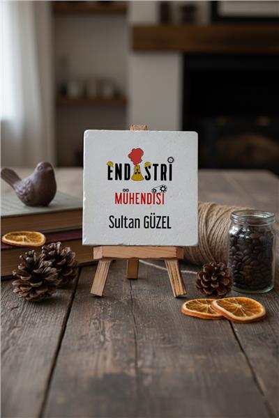 Endüstri Mühendisi Kişiye Özel Dekoratif Taş İsimlik