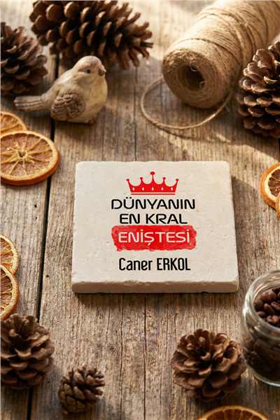 Enişte Kişiye Özel Bardak Altlığı
