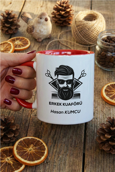 Erkek Kuaförü Kişiye Özel Kupa Bardak Standart
