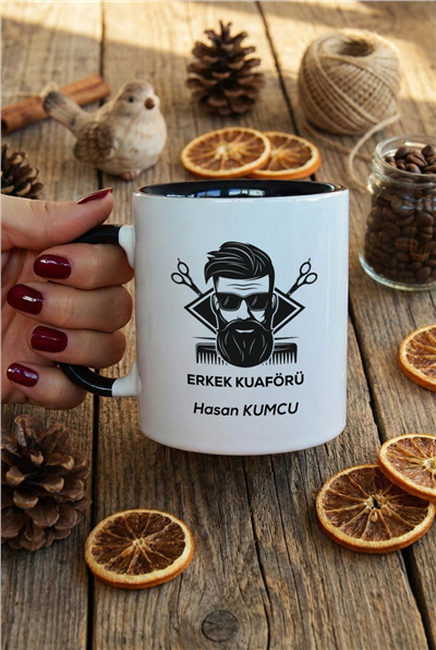 Erkek Kuaförü Kişiye Özel Kupa Bardak Standart