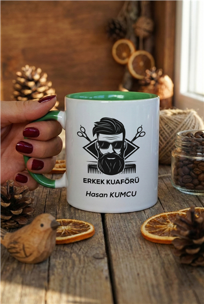 Erkek Kuaförü Kişiye Özel Kupa Bardak Standart