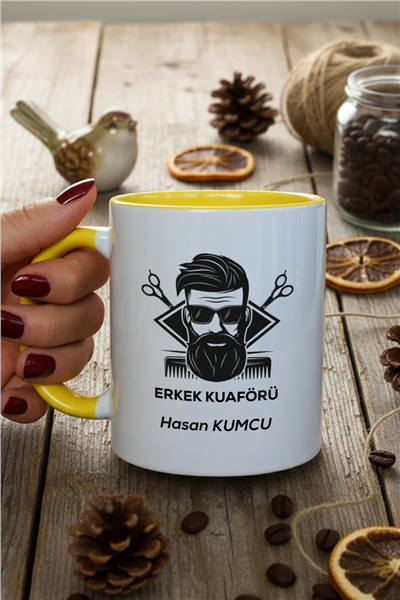 Erkek Kuaförü Kişiye Özel Kupa Bardak Standart