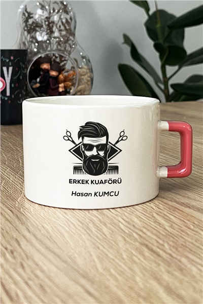 Erkek Kuaförü Kişiye Özel Lüks Fincan