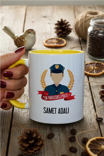 Erkek Polis Kişiye Özel Kupa Bardak Standart