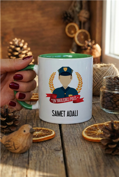 Erkek Polis Kişiye Özel Kupa Bardak Standart