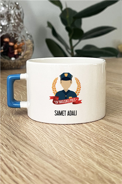 Erkek Polis Kişiye Özel Lüks Fincan