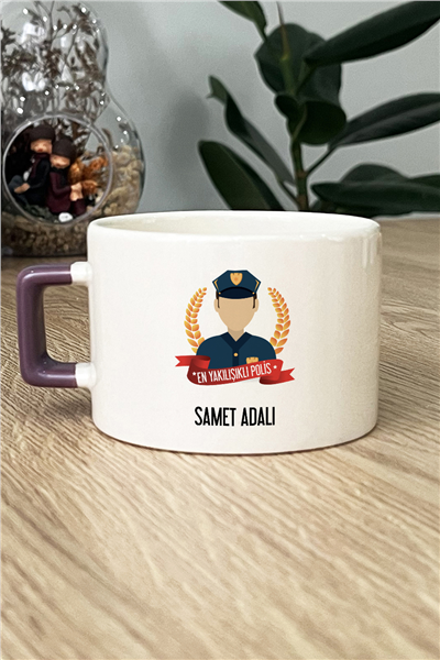 Erkek Polis Kişiye Özel Lüks Fincan