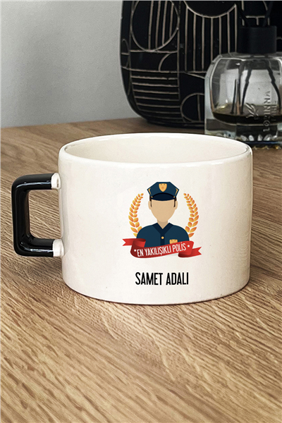 Erkek Polis Kişiye Özel Lüks Fincan
