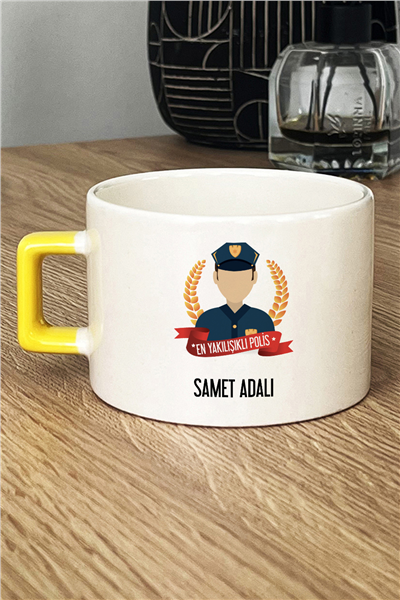 Erkek Polis Kişiye Özel Lüks Fincan