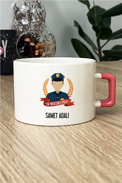 Erkek Polis Kişiye Özel Lüks Fincan