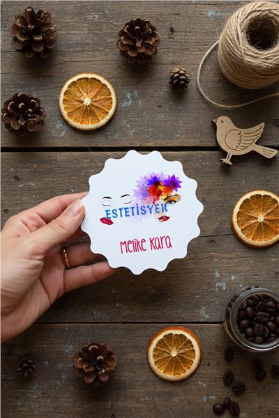Estetisyen Kişiye Özel Bardak Altlığı