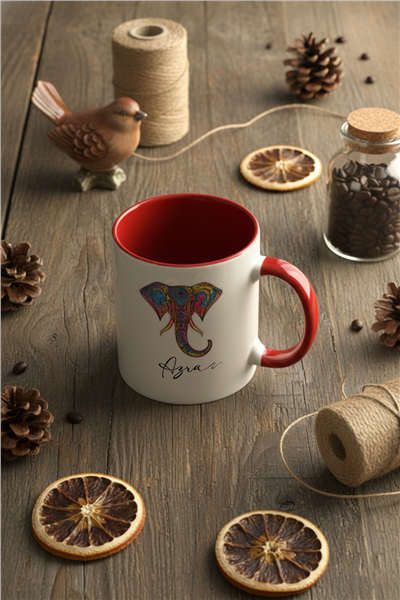 Etnil Fil Kişiye Özel Kupa Bardak Standart